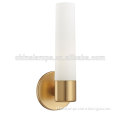 wall sconce Interior Wall Fixture Brushed Nickel Gold Finish with White Opal Glass